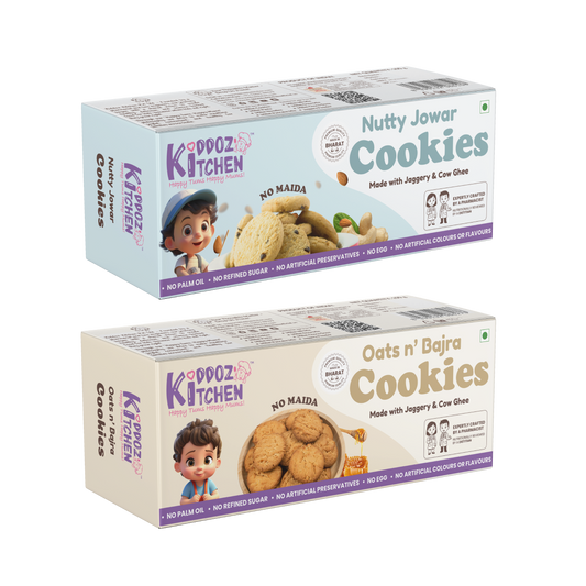 Nutty Jowar & Oats n’ Bajra Cookies Combo (Pack of 2)– 200g (2x100g)