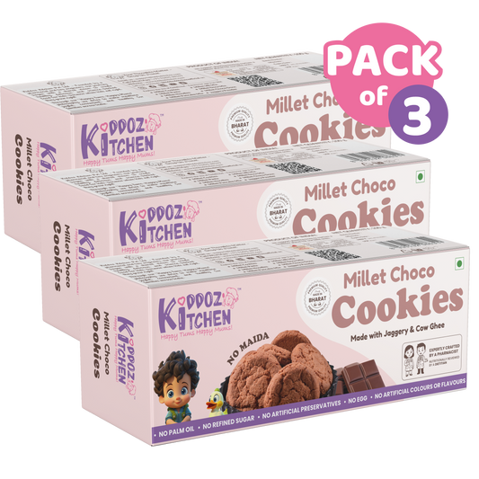 Multi Millet Chocolate Healthy Cookies Pack of 3- 300g (3x100g)
