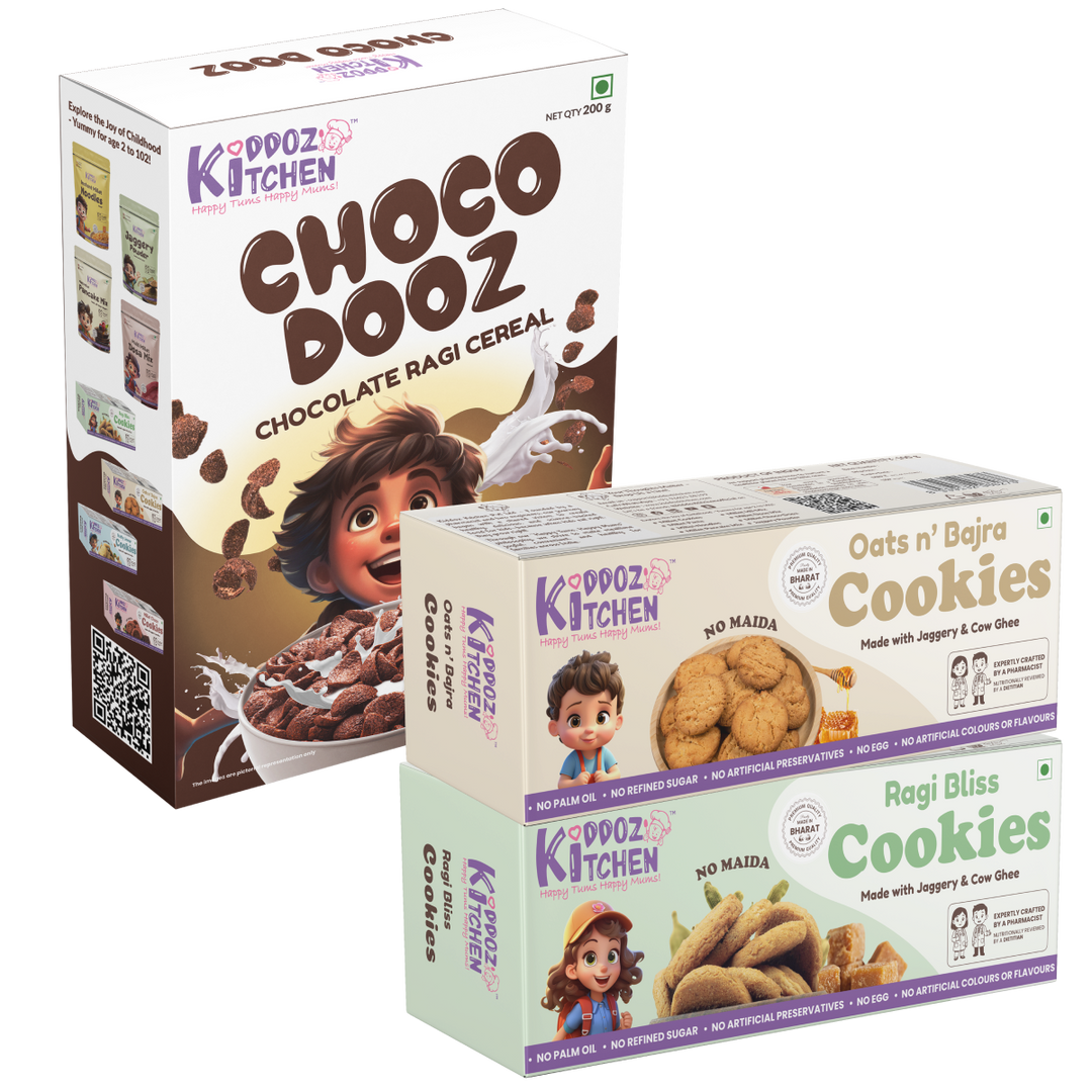 Choco Dooz & Oats n’ Bajra & Ragi Bliss Cookies Pack of 3 (400g)