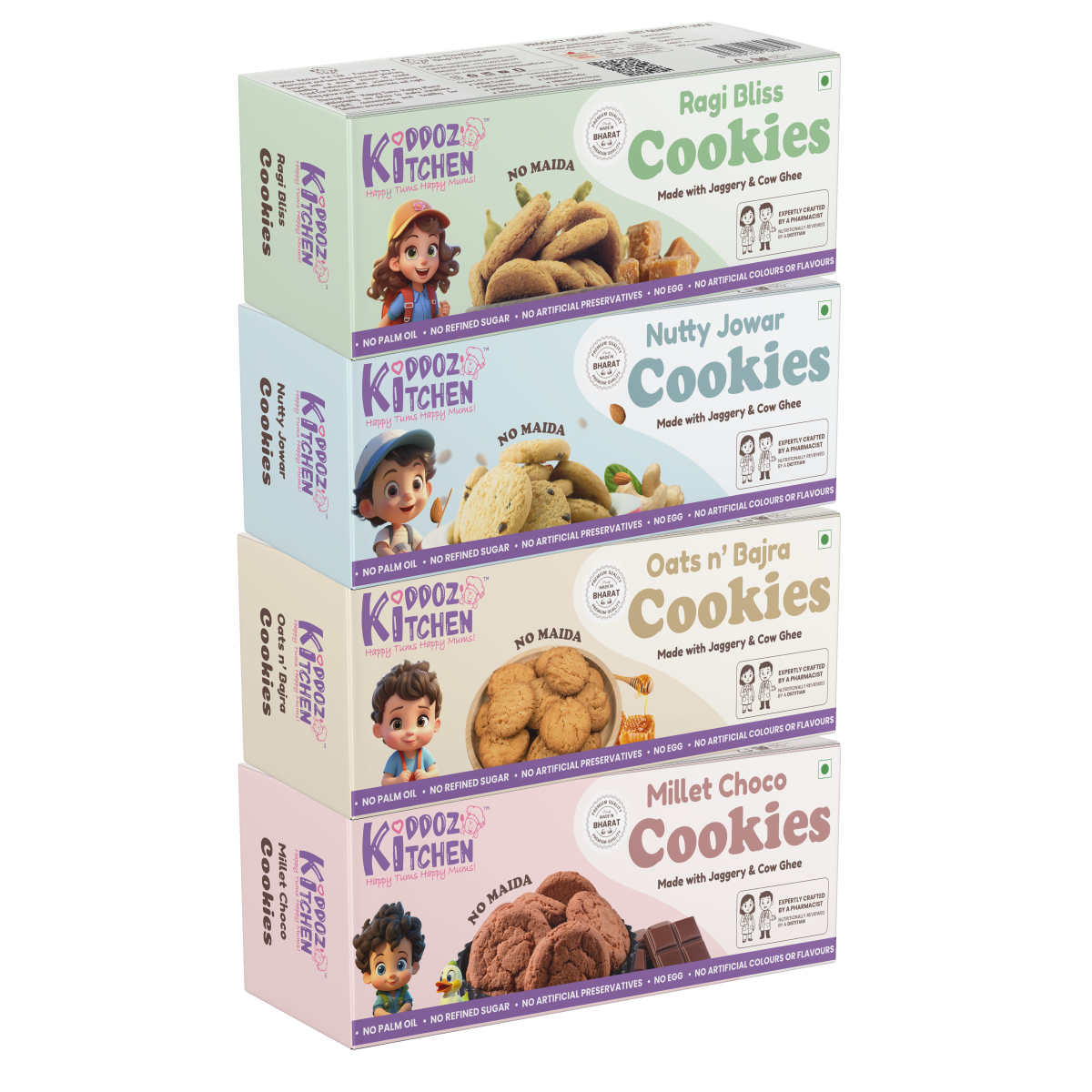 Ragi Bliss, Nutty Jowar, Oats n’ Bajra & Millet Choco – 400g (4x100g)