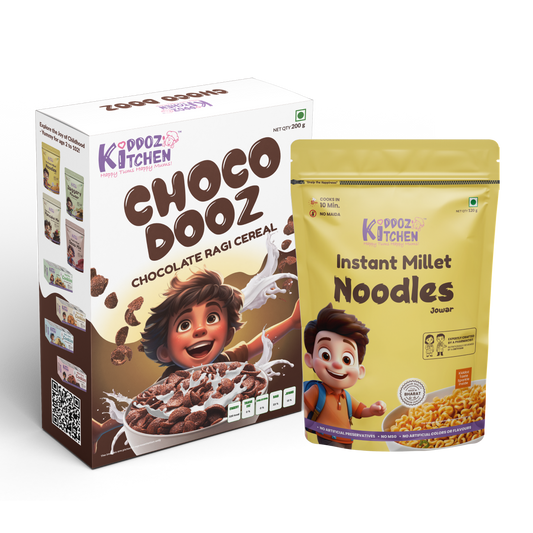 Instant Millet Noodles & Ragi Choco Dooz (Ragi Cereal)– 420g (120g + 300g)
