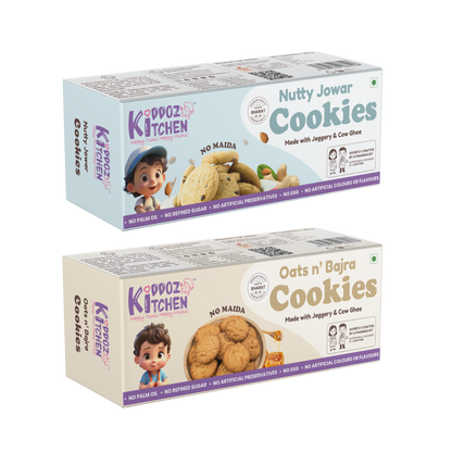 Nutty Jowar & Oats n’ Bajra Cookies Combo (Pack of 2)– 200g (2x100g)