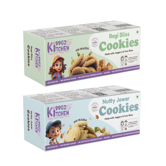 Ragi Bliss & Nutty Jowar Cookies Combo Pack  – 200g (2x100g)