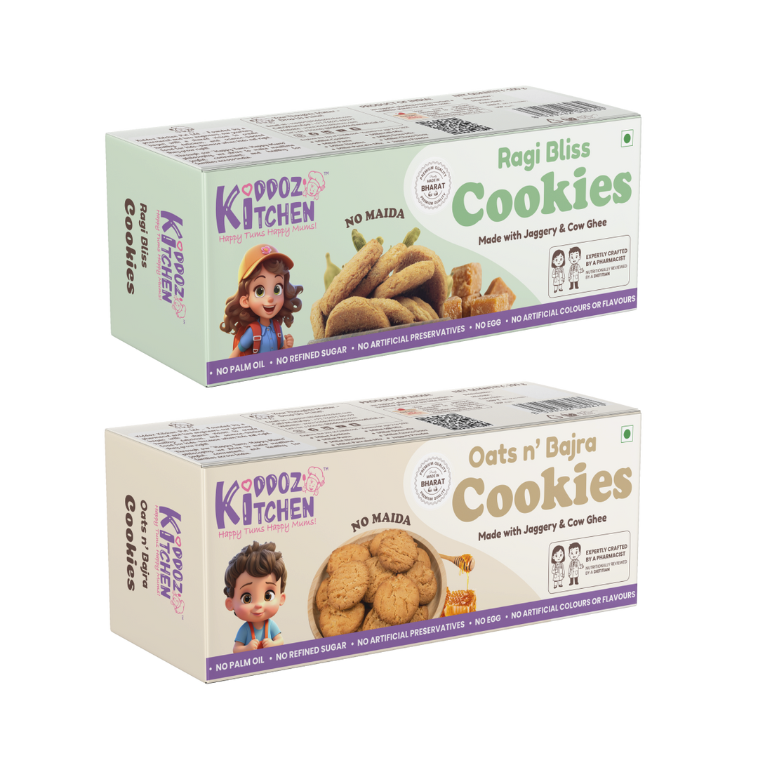 Ragi Bliss & Oats n’ Bajra Cookies Combo Pack - 200g (2x100g)