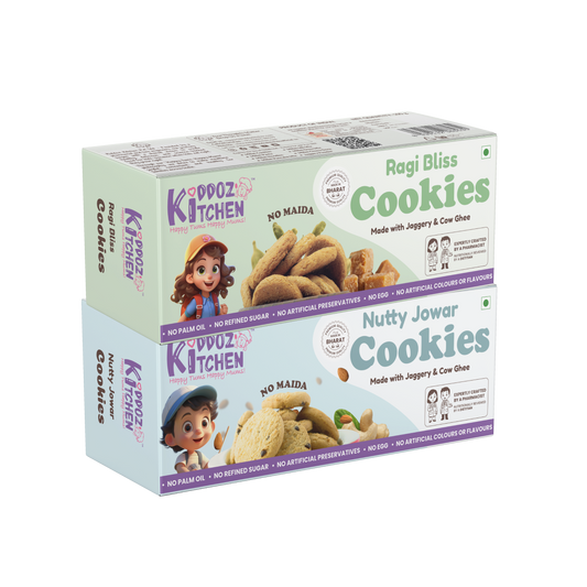 Ragi Bliss & Nutty Jowar Cookies Combo Pack  – 200g (2x100g)