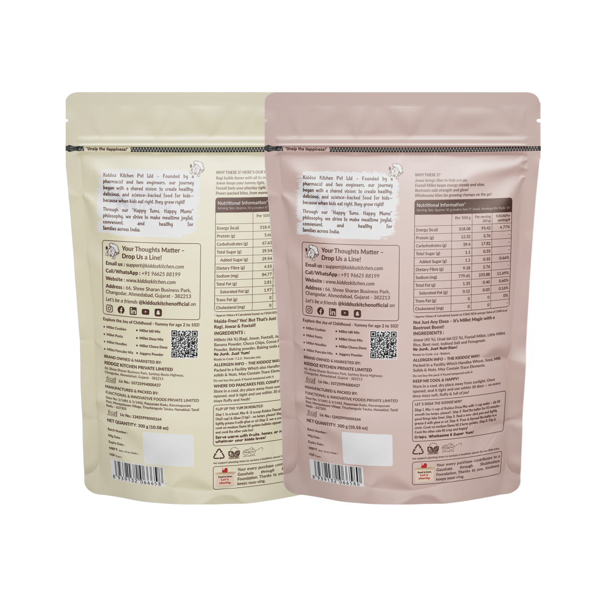 Millet Pancake Mix & Millet Dosa Mix Combo-600g (300g + 300g)