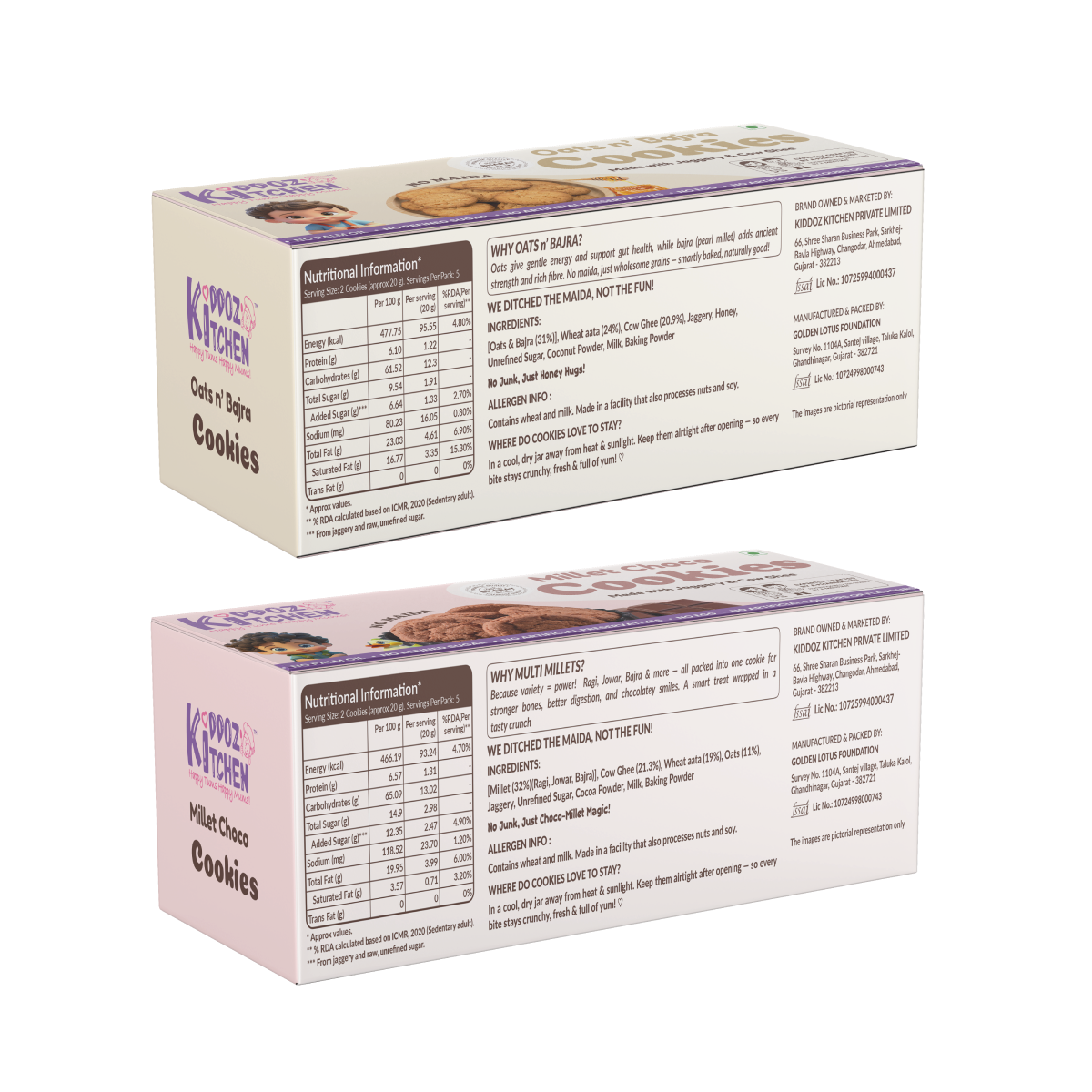 Oats n’ Bajra & Millet Choco Cookies Combo Pack – 200g (2x100g)