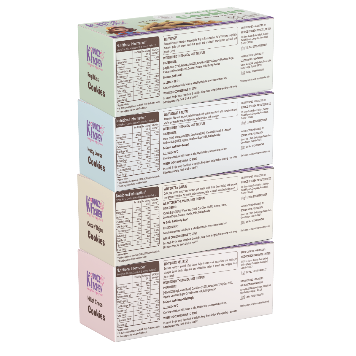 Ragi Bliss, Nutty Jowar, Oats n’ Bajra & Millet Choco – 400g (4x100g)