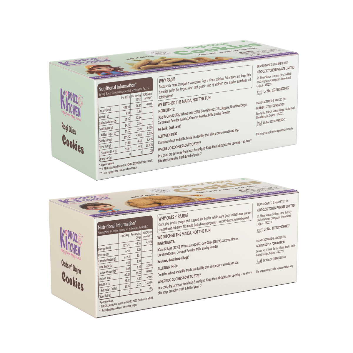 Ragi Bliss & Oats n’ Bajra Cookies Combo Pack - 200g (2x100g)