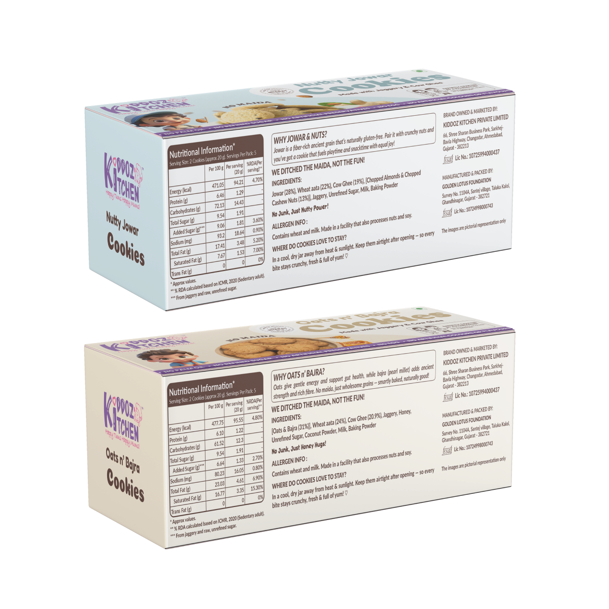 Nutty Jowar & Oats n’ Bajra Cookies Combo (Pack of 2)– 200g (2x100g)