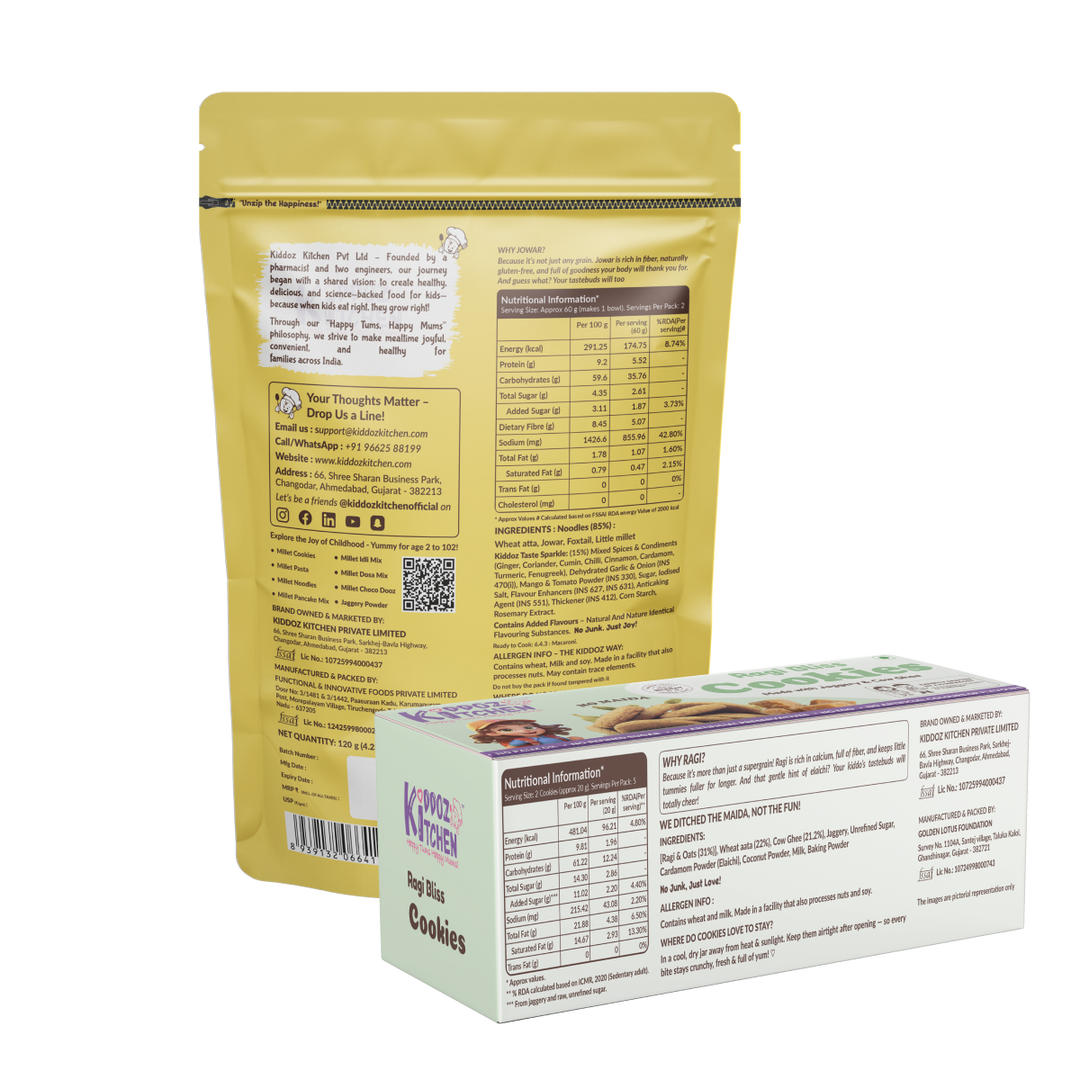 Instant Millet Noodles & Ragi Bliss Cookies - 220g (120g + 100g)