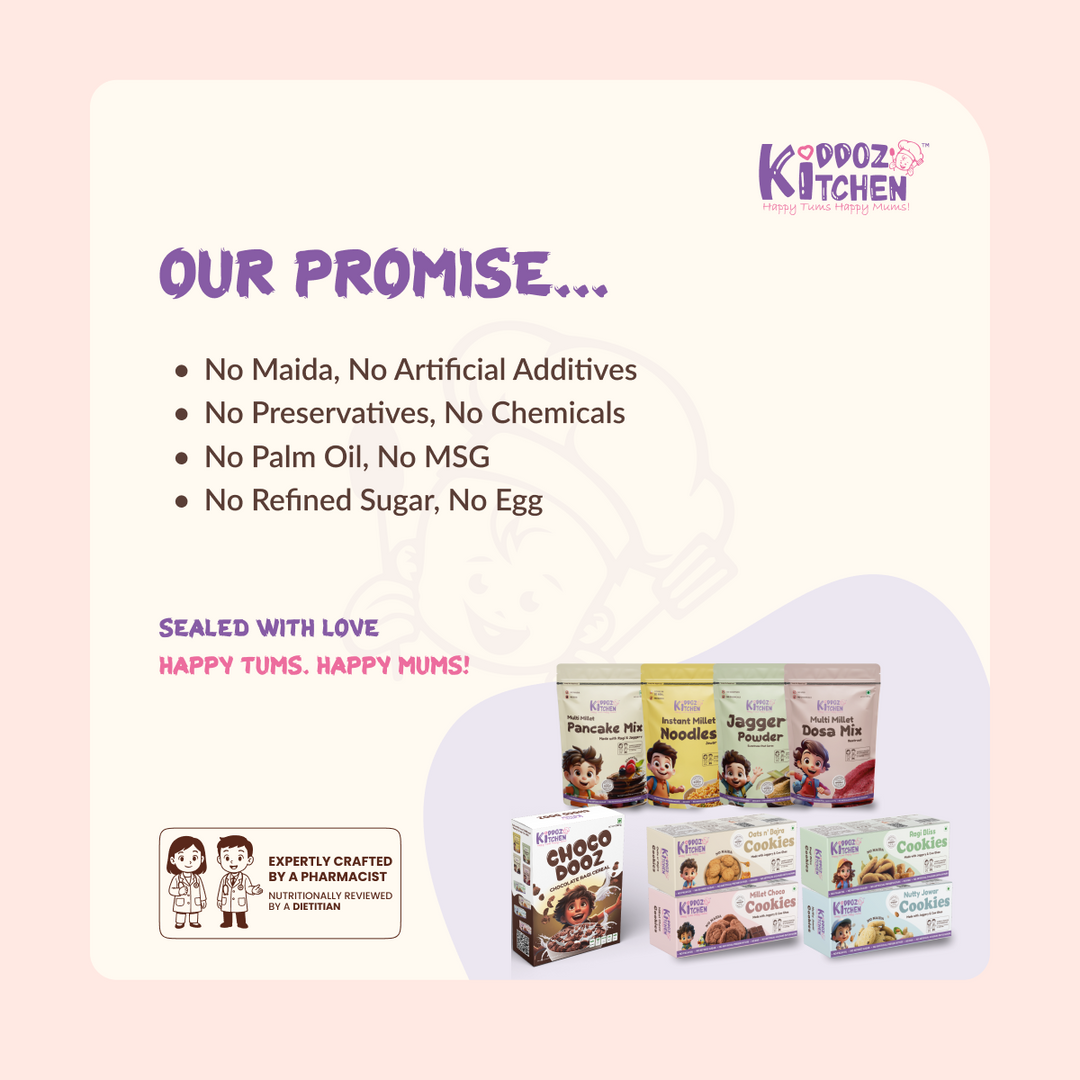 Instant Millet Noodles & Millet Pancake Mix & Ragi Choco Dooz (Ragi Cereal)– 620g (120g + 300g + 200g)