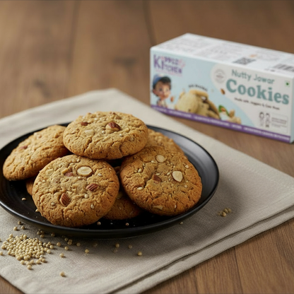 Nutty Jowar Millet Healthy Cookies Pack of 3- 300g (3x100g)