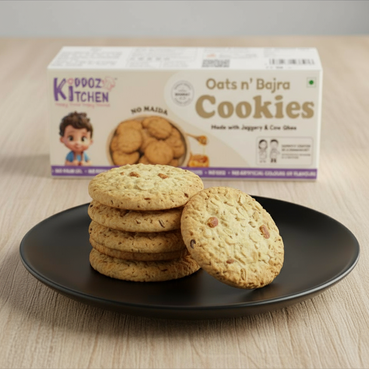 Oats n' Bajra Healthy Millet Cookies Pack of 3- 300g (3x100g)