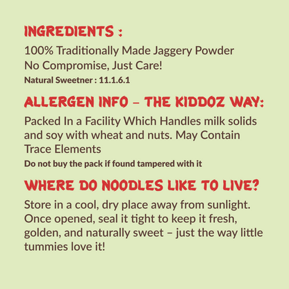 Kiddoz Kitchen Jaggery Powder – Natural Sweetener | Made from Pure Sugarcane | No Chemicals | Unrefined & Wholesome – Pack of 2 - 600g (2x300g)