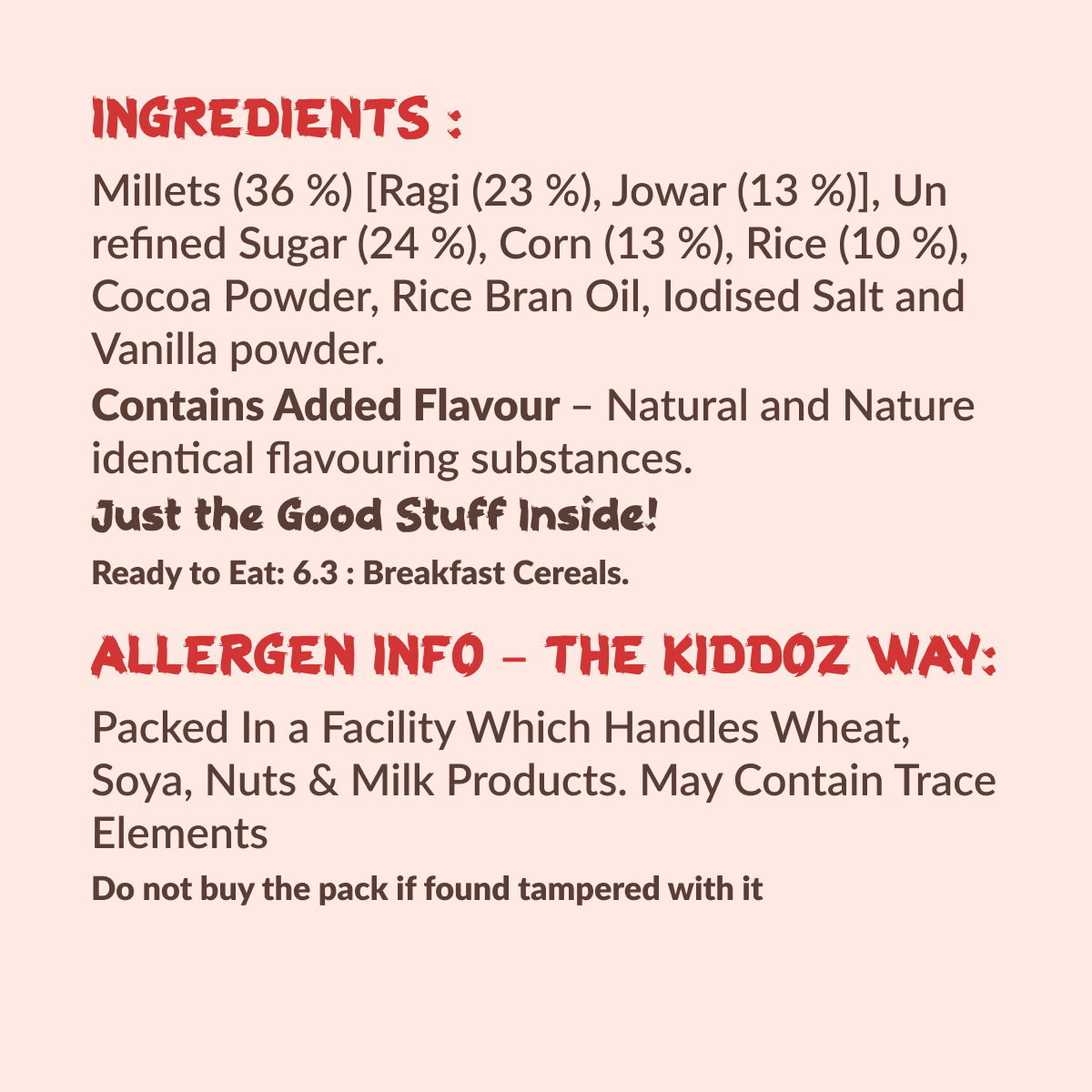 Ragi Choco Dooz – Chocolate Ragi Cereal (200g)