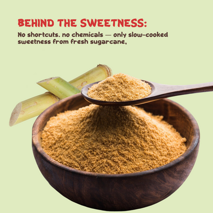 Kiddoz Kitchen Jaggery Powder – Natural Sweetener | Made from Pure Sugarcane | No Chemicals | Unrefined & Wholesome – Pack of 2 - 600g (2x300g)
