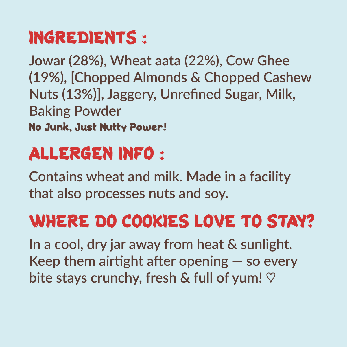 Nutty Jowar Millet Healthy Cookies Pack of 3- 300g (3x100g)