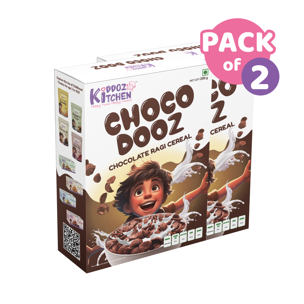 Ragi Choco Dooz – Chocolate Ragi Cereal Pack of 2 - 400g (2x200g)